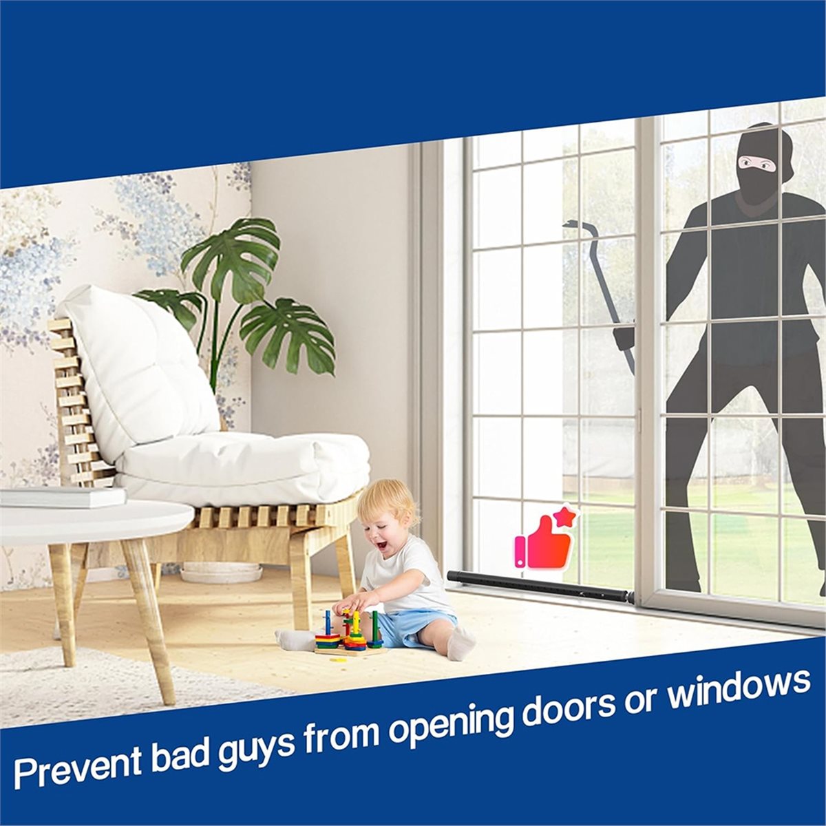 A20I Sliding Door Security Bar - Window Lock Bar ulasan dan harga