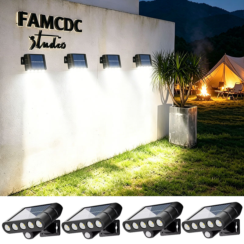 4PCS Solar Powered Outdoor Wal - Power Outage Light ulasan dan harga