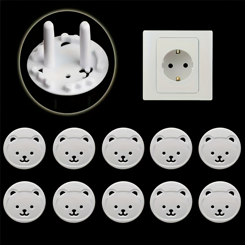 10pcs Bear EU Power Socket Ele - Outlet Cover Baby ulasan dan harga