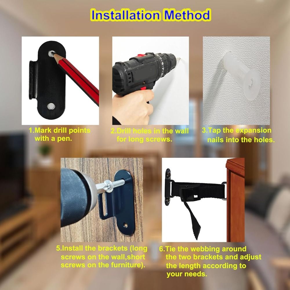 Earthquake Proof Furniture Anc - Earthquake Anchor Strap ulasan dan harga