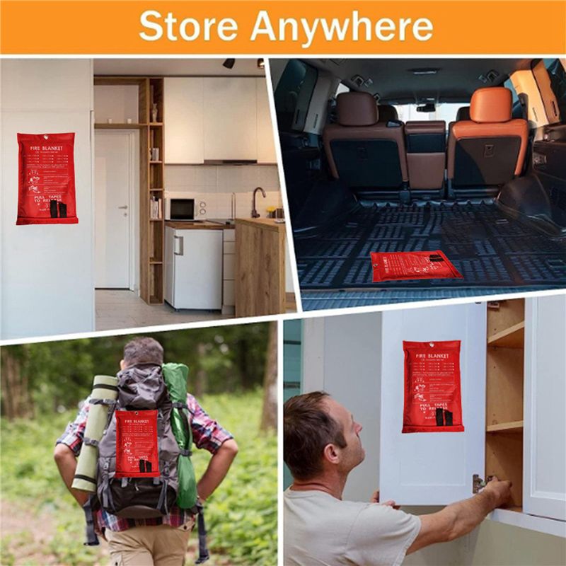 B48B-8PCS Emergency Fire Blank - Fire Blanket Kitchen ulasan dan harga